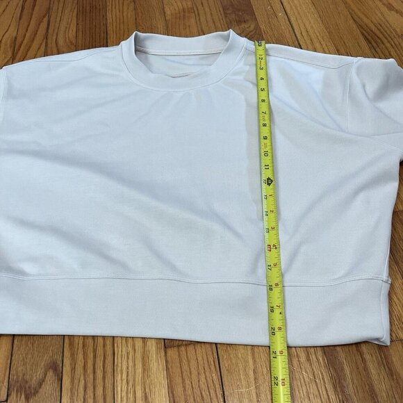 Lululemon Perfectly Oversized Cropped Crew Softstreme Sweatshirt White Opal - Picture 6 of 7
